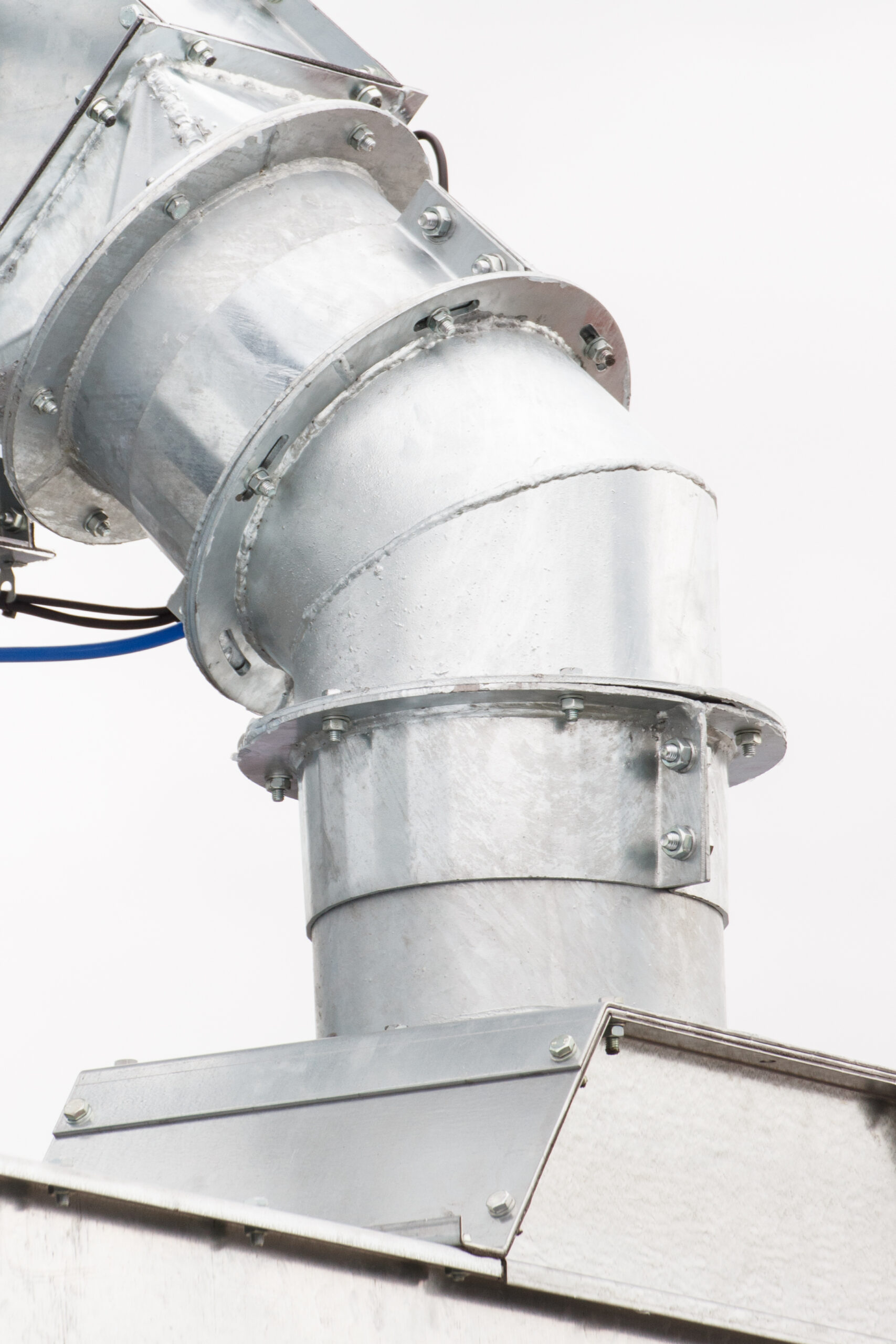 Conductos metálicos de una instalación industrial de ventilación